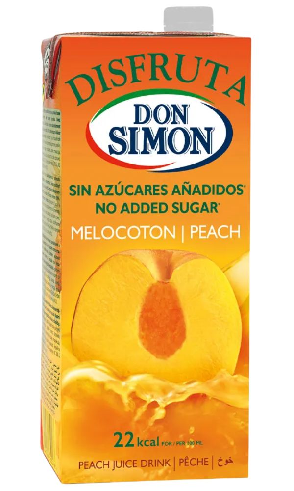 JUGO NATURAL DISFRUTA SABOR MELOCOTÓN 1lt