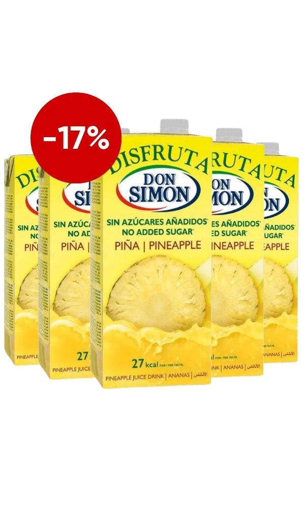 Jugo natural DISFRUTA de piña 1lt x6 unidades