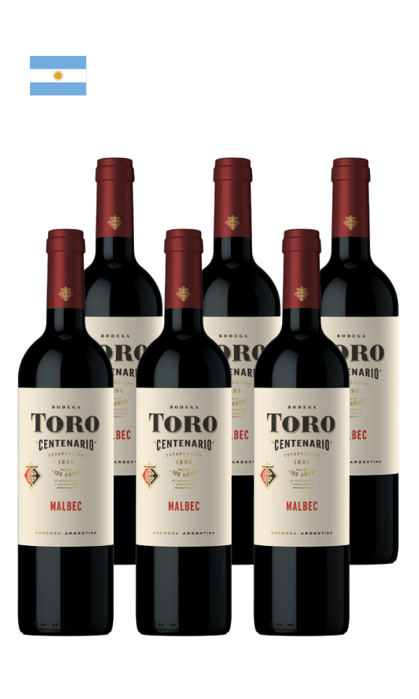 Caja x6 Vino Toro Centenario Malbec 750ml