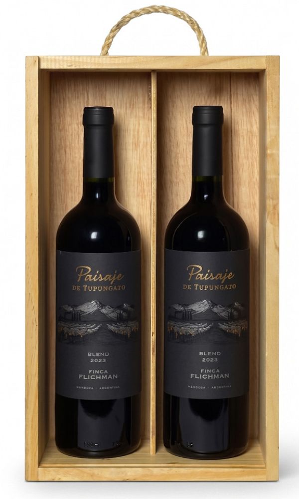 Estuche doble Paisaje de Tupungato 750ml